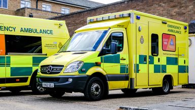Parked Ambulances In South London, UK, Emergency Medical Response Vehicles. Pic. iStock